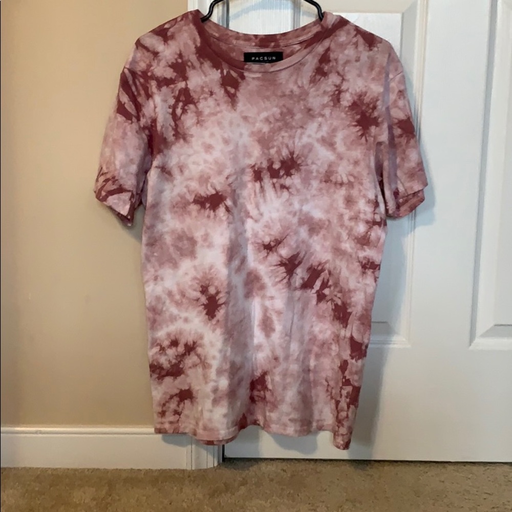 Pink/plum tie die t shirt